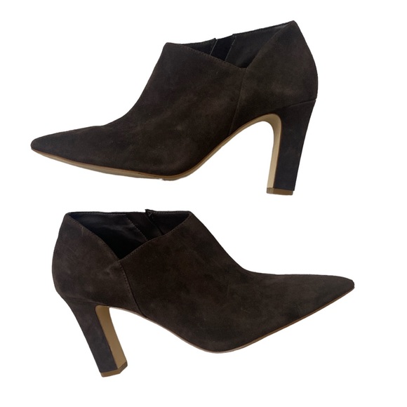 Cole Haan Vestry Chocolate Suede Booties - Picture 3 of 6